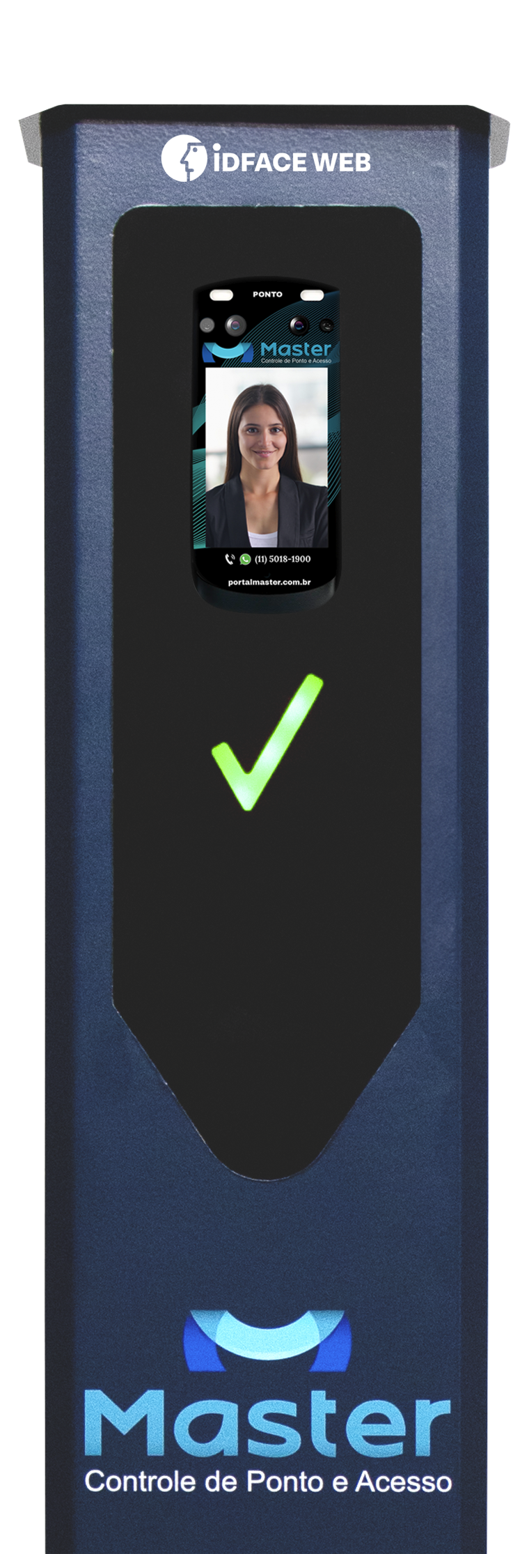 Totem de Ponto Facial 1 Totem Azul 5 Master Tecnologias