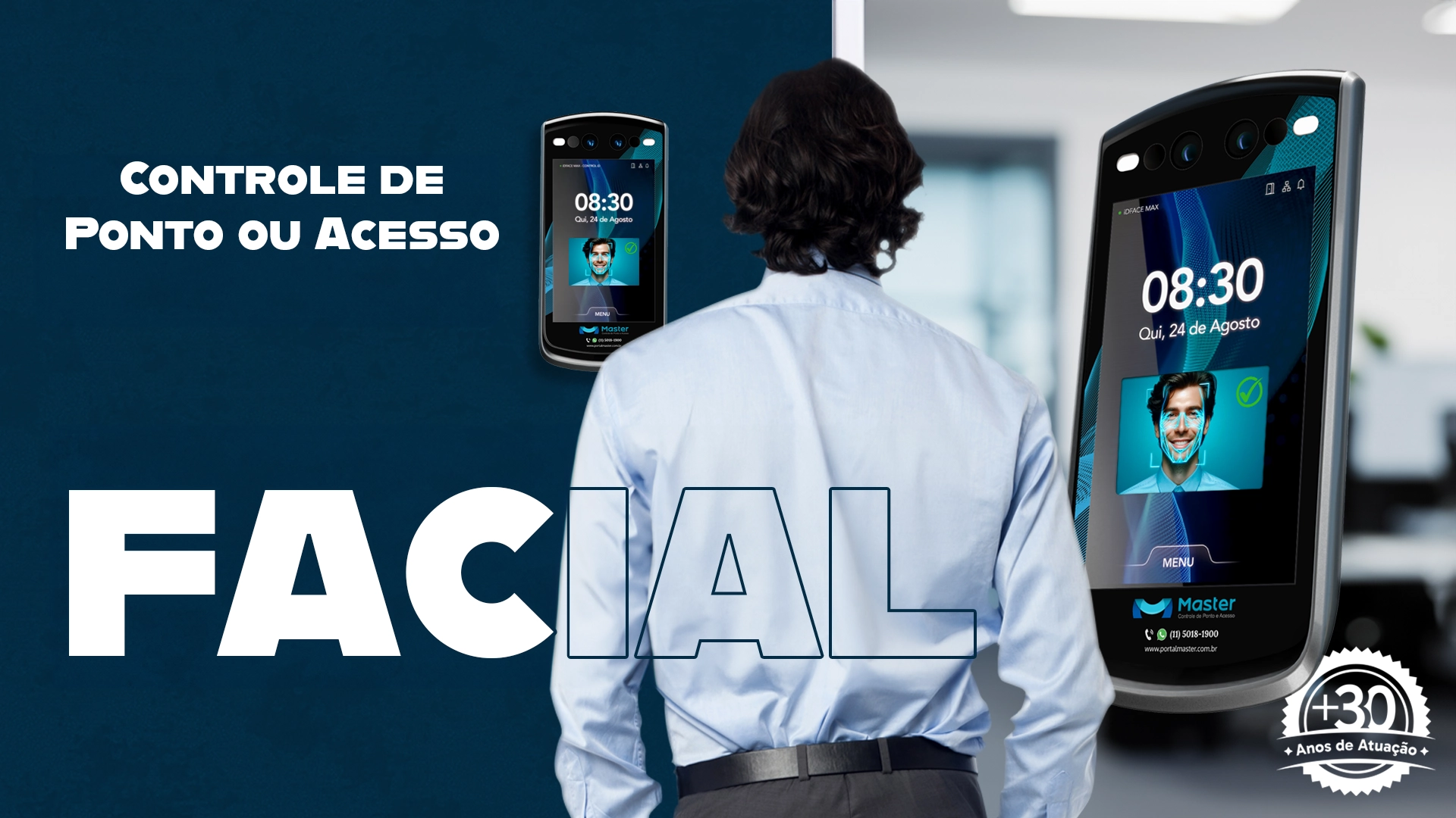 Controle Facial iDFace Max 6 Banner IDFace Max banner 2 Master Tecnologias