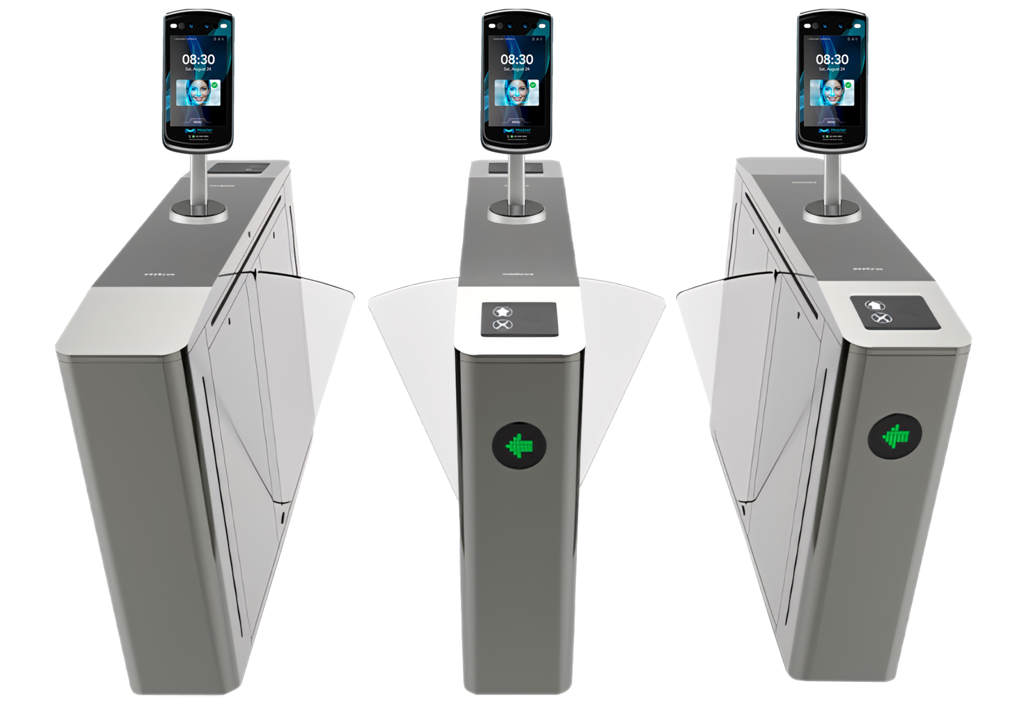 Controle Facial iDFace Max 8 catraca flap facial correta Master Tecnologias